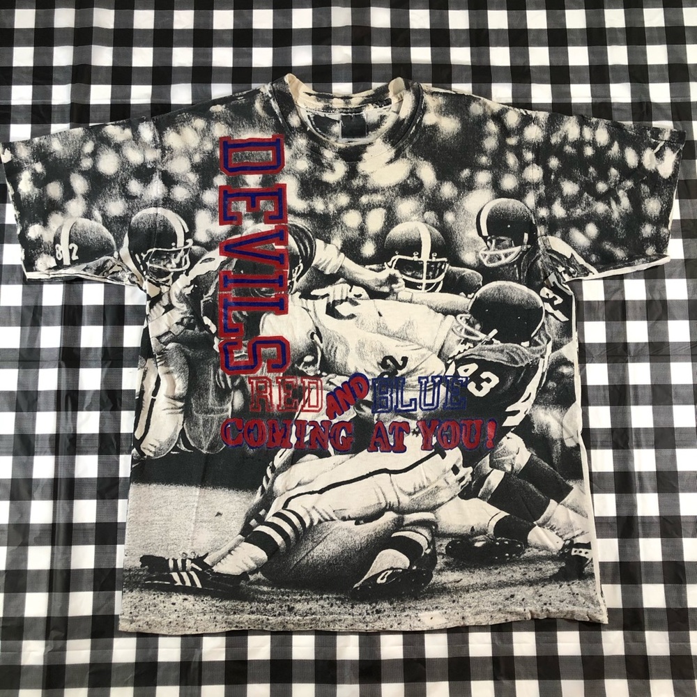 Football Devils All Over Print Coming At You Tee